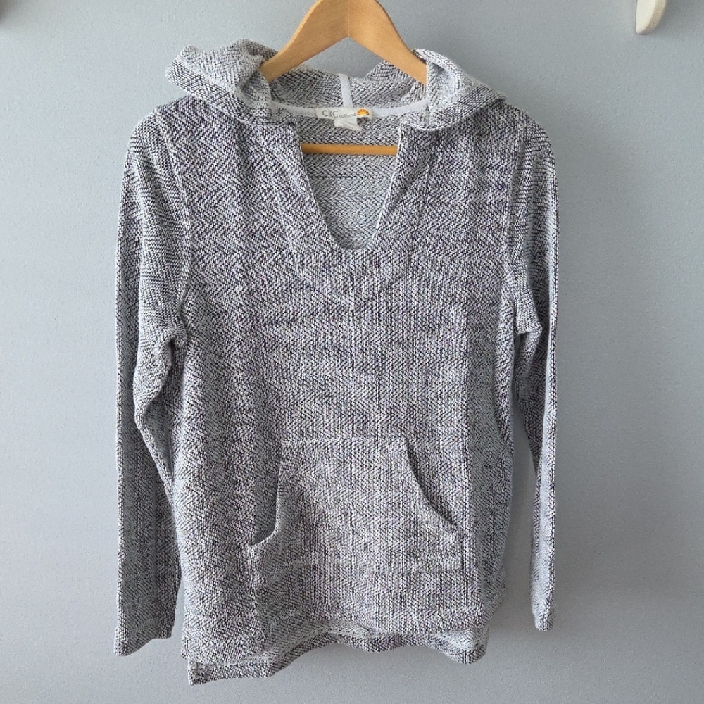 C&C California Gray Patterned Baja Hoodie